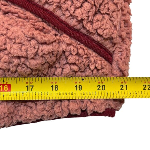 Simply Southern Sherpa Puffer Jacket Rose Pink Teddy Fleece XLarge Comfy Fun - Picture 12 of 14